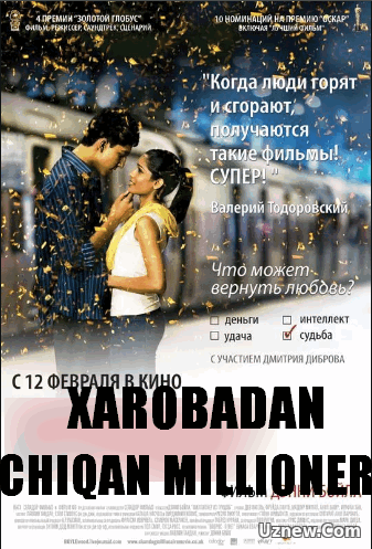 Xarobadan chiqqan millioner - (Hind kino Uzbek tilida) HD